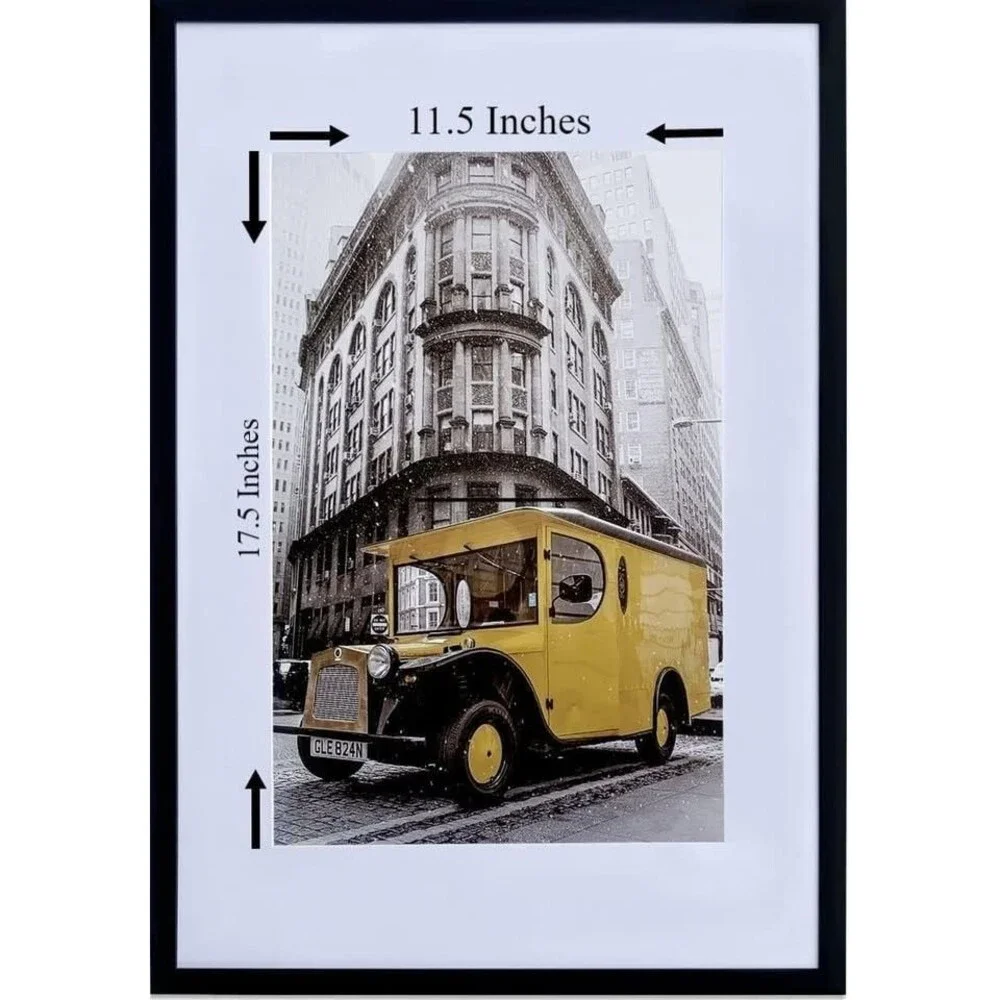 4 NEW Art Emotion Black 16x24 Picture Frame Display 12x18 Pictures with Mat